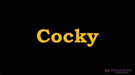 cocky pronunciation